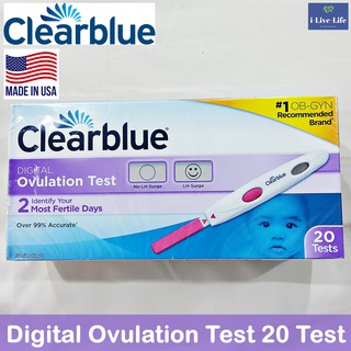 อุปกรณ์ทดสอบการตกไข่แบบดิจิตอล Digital Ovulation Test Kit - Clearblue 1 เครื่องอ่าน + 20 แท่งตรวจ