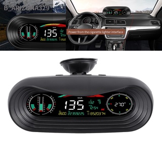 arizona329 Universal Car HUD Head-Up Display Slope Meter Overspeed Fatigue Driving Warning Alarm Multi-Function