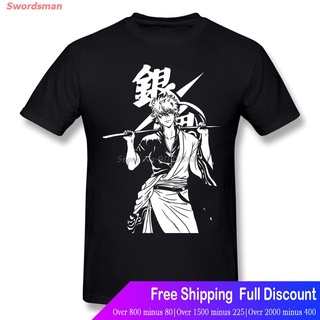 ผ้าฝ้าย 100% เสื้อยืดลำลอง เสื้อยืดคอกลมพิมพ์ลาย Sakata Gintoki Manga Gintama สําหรับผู้ชาย Short sleeve T-shir