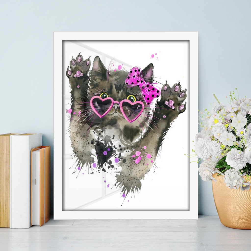 สีน้ําแมว POP ART Art Decor โปสเตอร์