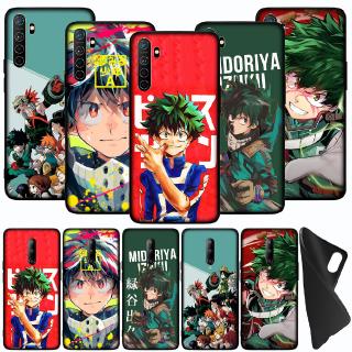 เคสโทรศัพท์ซิลิโคนแบบนุ่ม oppo realme x 50 2 3 5 pro q xt x 2 x lite a 5 my hero academia tpu สีดํา