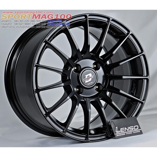 แม็กซ์ใหม่ Lenso ProjectD RACE5(r05) 15นิ้ว 4รู100 สีดำด้าน