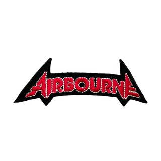 Airbourne ตัวรีดติดเสื้อ อาร์มรีด อาร์มปัก หมวก กระเป๋า แจ๊คเก็ตยีนส์ Hipster Embroidered Iron on Patch  DIY