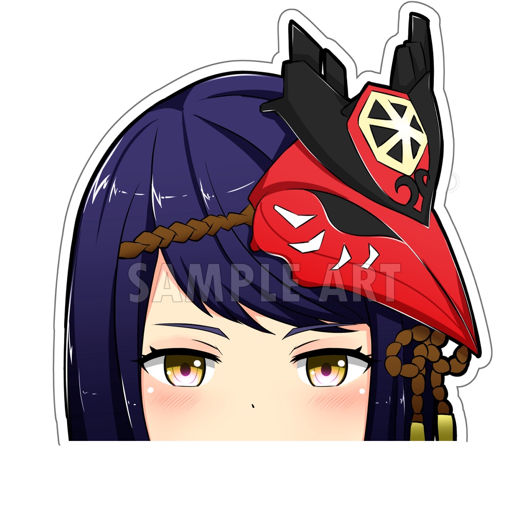 Kujou Sara Genshin Impact สติ๊กเกอร์ 2 ชิ้น Sticker เกนชิน Fan-Made Genshin Impact Sticker สติกเกอร์