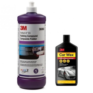 3Mน้ำยาขัดลบรอยเบอร์ละเอียด36060 Perfect-It EX Rubbing Compound #1, Size 1 Qt MMM-36060 + CAR WAX