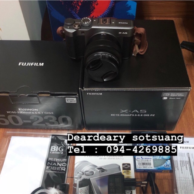 ขาย Fuji xa5 ❗️ไม่มีตำหนิใดใด ขอรูปเพิ่มเติมได้ค่ะ ‼️ แถม ‼️ - เลนส์ ซูม 50-230 ❗️  - ผ้าเช็ดกล้อง  