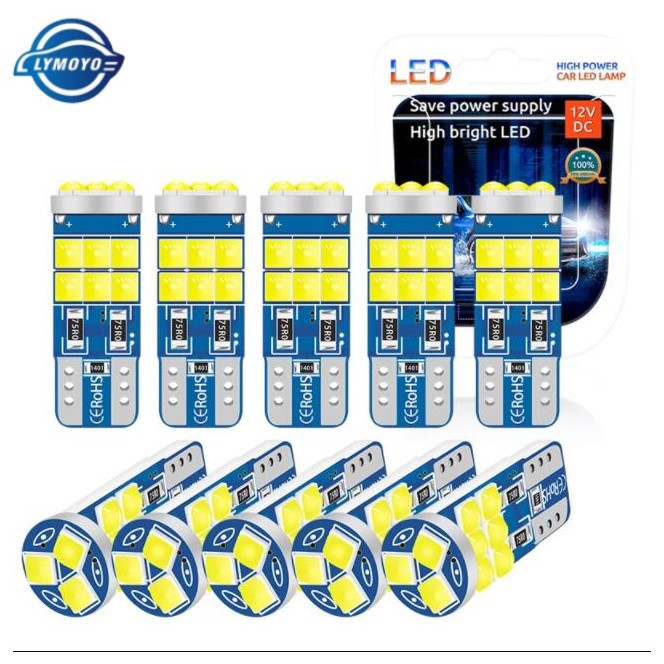 T10 W5W ไฟ Led ไฟสัญญาณทรงโดม 194 168 New 3030 15Smd สําหรับติดป้ายทะเบียนรถยนต์ 12V