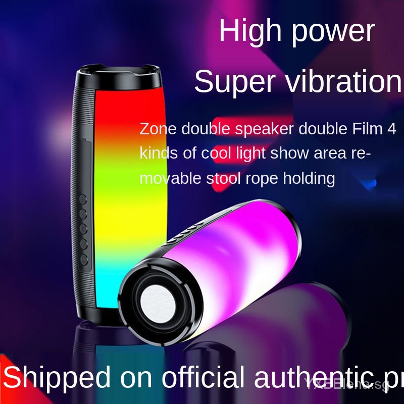 Wireless bluetooth speaker colorful lights subwoofer mini speaker ...