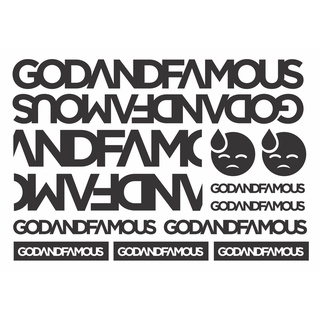 Godandfamous สติกเกอร์ สําหรับติดตกแต่งรถจักรยาน 13 ชิ้น
