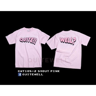 เสื้อผ้าผช🔥 QWT105-2 SHOUT PINK เสื้อยืดสีชมพู 🔥S-5XL