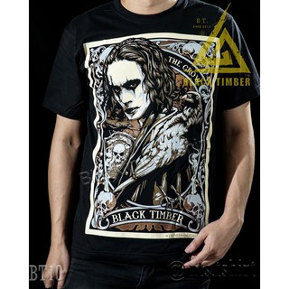 BT 10 The Crow เสื้อยืด สีดำ BT Black Timber T-Shirt ผ้าคอตตอน สกรีนลายแน่น S M L XL XXL