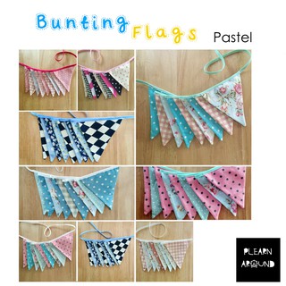 ธงราว ธงประดับ ธงปาร์ตี้ ธีมพาสเทล Bunting Flags - Pastel Theme