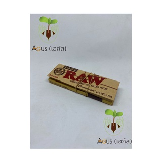 RAW Classic กระดาษโรล + ก้นกรอง กัญ ชา (Paper&amp;Filter) 1 1/4 (78mm.) พันลำ กระดาษ โรล joint hemp rolling paper จ๊อย 420