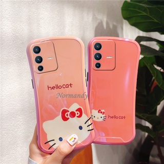 Ready Stock เคส Hot Sale Casing VIVO V23 X70 Pro 5G 2022 New Small Waist Cartoon Hellokitty Phone Case Silicagel Soft Cover with Stand VIVO V23 5G เคสโทรศัพท์