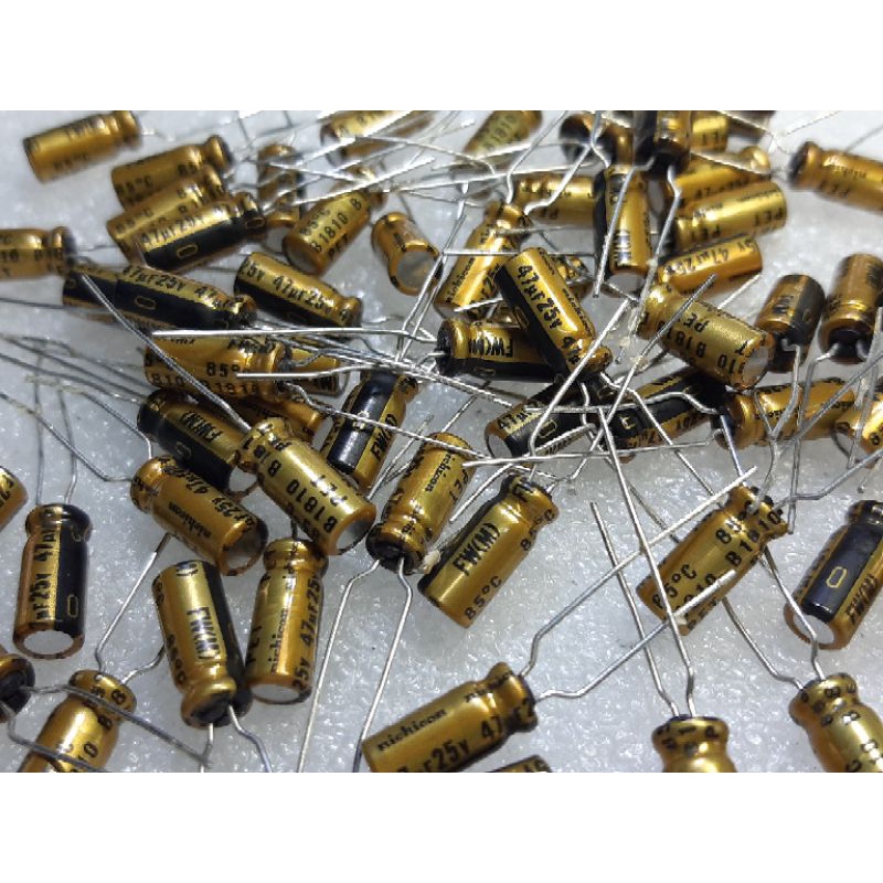 Nichicon FW 47uf 25v capacitor ตัวเก็บประจุ คาปาซิเตอร์ ราคา ถูกที่สุด ดีลบีเคเค แกลเลอรีภาพที่ 2