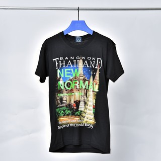 Absolute Siam - เสื้อยืดลายวัดพระแก้ว "NEW NORMAL" สีเขียวนีออน T-Shirt