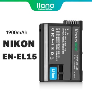 llano แบตเตอรี่กล้อง Nikon EN-EL15 1900mAh อะแดปเตอร์ D7100 D7500 D750 D700 D7200 D810 D850 P520 P530 D500 D600 D610 V1