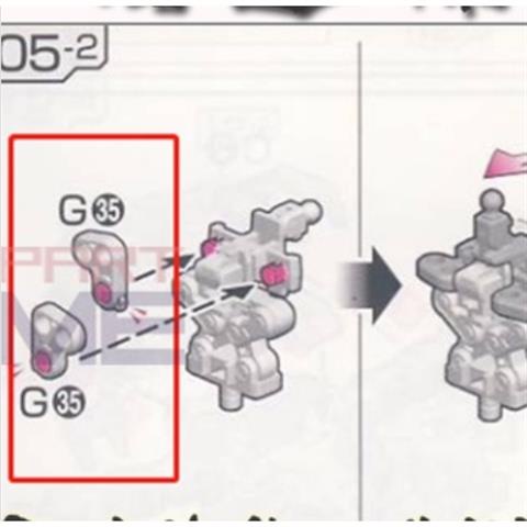CA RG Unicorn Banshee G35 ชิ้นส่วนโลหะ 2 ชิ้น