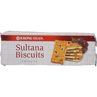 KHONG GUAN Sultana Biscuits ซัลตานา บิสกิตขนมปังกรอบผสมลูกเกด 200กรัม