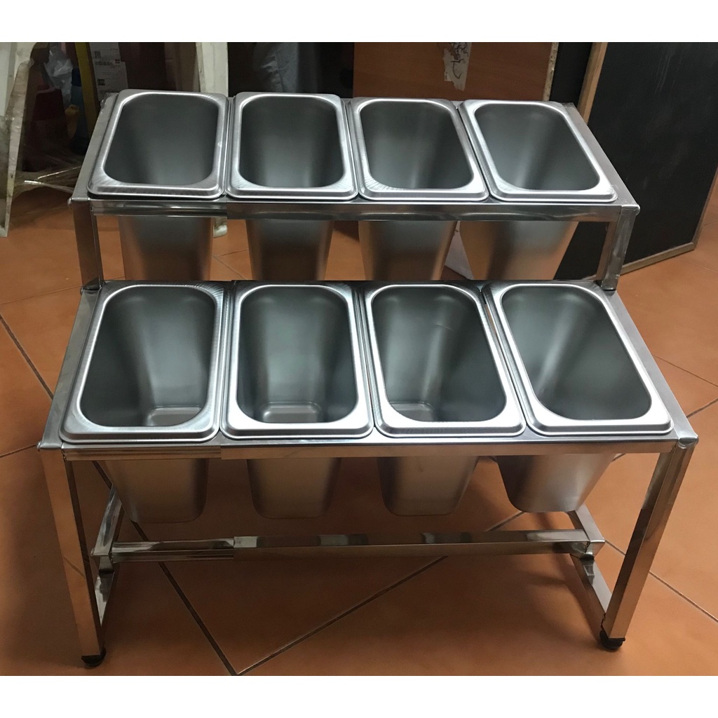 ชั่นวางอ่างอาหาร กล่องใส่เครื่องปรุงสแตนเลส แบบยืดหดได้ 35`60 ซม.(ฝาปิดแบบทึบ ไม่มีช่องใส่ช้อน) - รูปที่ 3