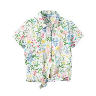 Carters Floral Tie-Front Shirt