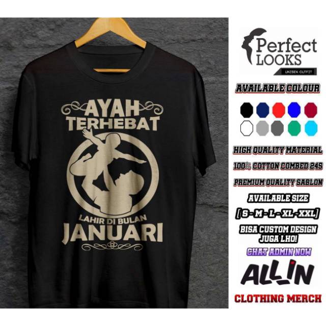 The GREATEST FATHER JANUARY EDITION เสื้อยืดใน MONTH OF JANUARY MEN& 39;S JANUARY SHORT SLEEVED COOL