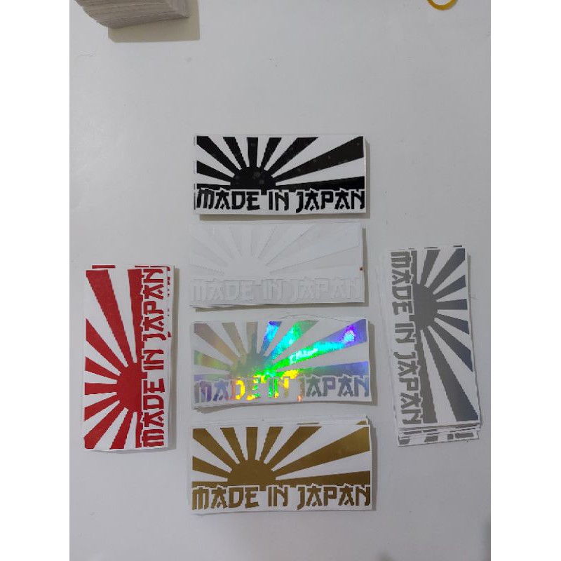 สติ๊กเกอร์ MADE IN JAPAN JAPAN FLAG JDM CUTTING