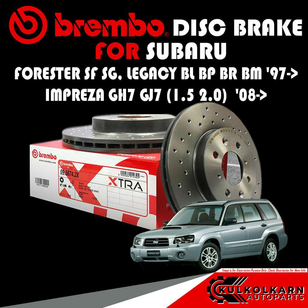 จานเบรกหน้า SUBARU FORESTER SF SG, LEGACY BL BP BR BM, IMPREZA GH7 GJ7 (1.5 2.0) ปี 97->, 08-> (D09 