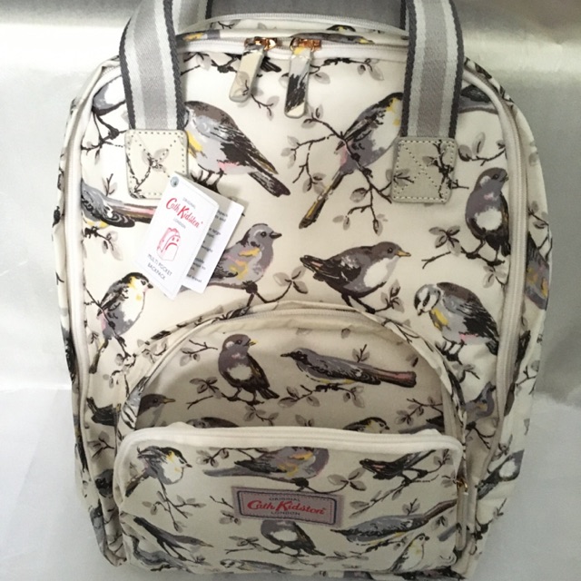 กระเป๋าเป้ Cath Kidston รุ่น Multi Pocket Backpack Garden Bird Stone