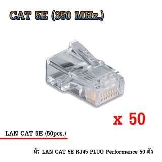 หัว LAN CAT 5E RJ45 PLUG High Performance (ตัวผู้ 50 ตัว) รุ่น HV-L-S001