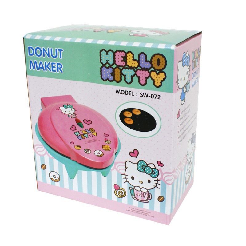 Hello Kitty เครื่องทำขนม มินิ โดนัท รุ่น SW-072 ลายคิตตี้ วาฟเฟิล mini donut