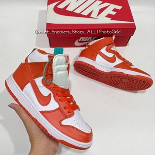 รองเท้า Nike Dunk High Retro White Vast Orange ใส่ได้ทั้ง ชาย หญิง ส่งฟรี