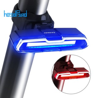 ไฟท้าย ไฟหน้า ไฟ LED ชาร์จ USB สีแดง+น้ำเงิน สำหรับรถจักรยาน