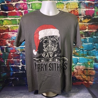 คอลูกเรือเสื้อยืดคอกลมGildan เสื้อยืดผ้าฝ้าย 100% พิมพ์ลาย Star Wars Darth Vader "Merry Sithmas" สําหรับวันหยุดคริสต์มาส