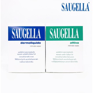 Saugella Intimate Wipes ซอลเจลล่า  ไวพ์ แผ่นเช็ดทำความสะอาดจุดซ่อนเร้น [10แผ่น/1กล่อง]