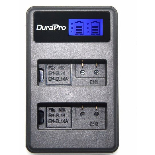 ที่ชาร์จแบต LCD DAUL BATTERY CHARGER รหัส EN-EL14 for Nikon D5200 D5600 D3100 D3200 D3400 D5100 P700