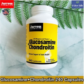 กลูโคซามีน + คอนดรอยติน Glucosamine + Chondroitin 240 Capsules - Jarrow Formulas