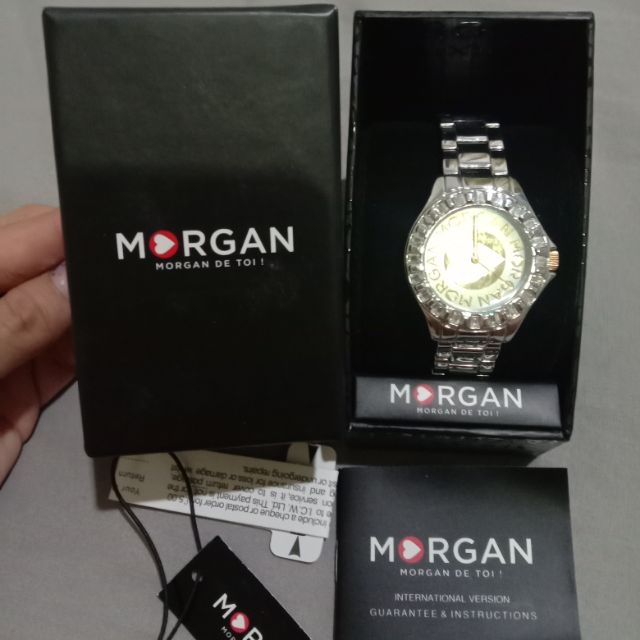 นาฬิกาMorgan คริสตัลสวย