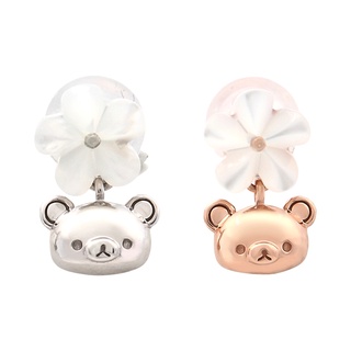 Korilakkuma Sweet flower earrings Silver 925 Birthday Valentines Day Christmas