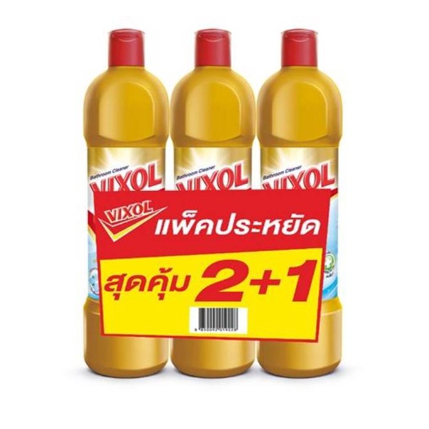 น้ำยาทำความสะอาดห้องน้ำ VIXOL 900ml แพ็ค3 ทอง