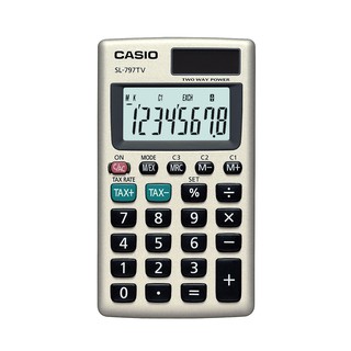 เครื่องคิดเลข สีทอง คาสิโอ SL-797TV-GD Gold Calculator Casio SL-797TV-GD