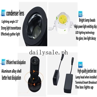 1wLed Spotlight หรี่แสงได้ทำด้วยมือ USB ชาร์จสำหรับเพดานตู้โชว์เครื่องประดับตู้ไวน์