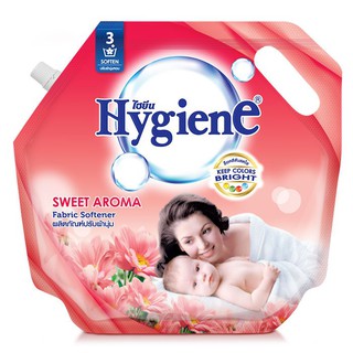 ✨นาทีทอง✨ ไฮยีน น้ำยาปรับผ้านุ่ม กลิ่นเรด อโรมา 1800 มล. HYGIENE Fabric Softener Sweet Aroma Scent 1800 ml.