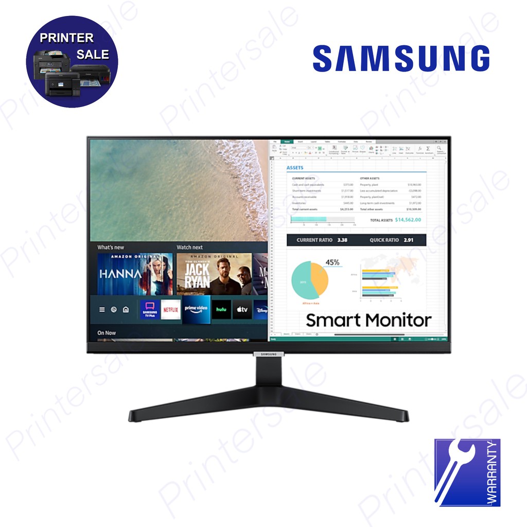 SAMSUNG Smart Monitor 24" LS24AM506NEXXT IPS/60z/14ms/FHD จอคอมพิวเตอร์