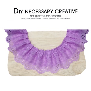 🌼1 หลา [A01]สีม่วง 🌼 แต่งเสื้อผ้า แต่งงาน DIY