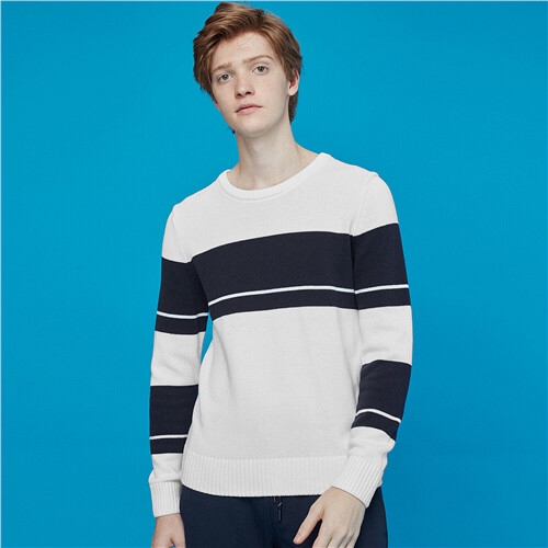 GIORDANO MEN Contrast long-sleeve sweater 01059870