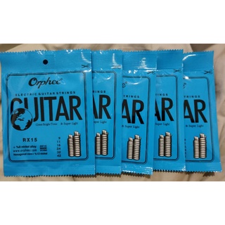 สายกีตาร์ไฟฟ้า orphee guitar string ชุดเบอร์9 ครบชุด 6 เส้น/ชุด สายนุ่มเล่นสบายนิ้ว เสียงใส