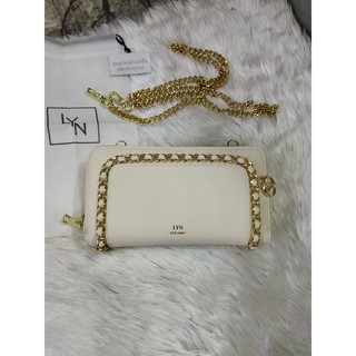 Lynหน้าโซ่ กระเป๋าสะพายลิน 8นิ้ว พร้อมส่ง(สินค้าถ่ายรูปงานจริง)