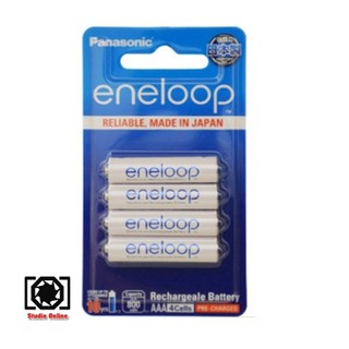 Panasonic Eneloop Rechargeable AAA รุ่น BK-4MCCE/4NT 4 ก้อน/แพ็ค (750mAh) (White)