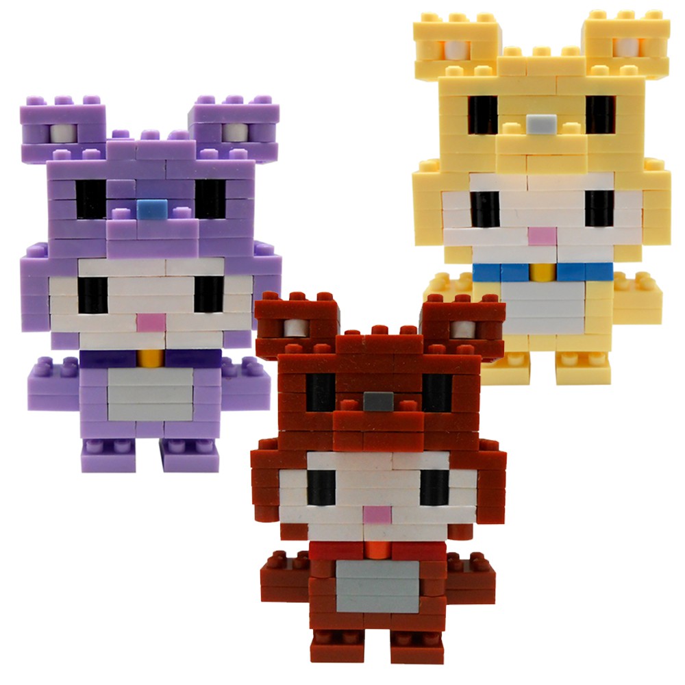 MICROBRIK : ตัวต่อ 3 มิติ รูปแคนดี้วิลล์ 3 สี (เซ็ท 3 ชิ้น) ราคาพิเศษ 189 บาท LD-419 - 424